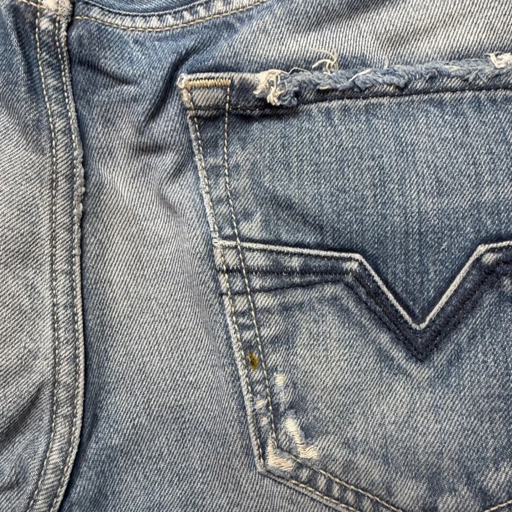 Diesel Larkee Jeans Mens 31x28 Blue Eyecons Edition Straight Distressed 008NE